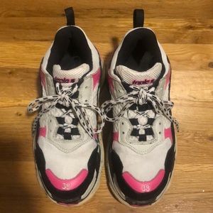 Balenciaga Pink Triple S Sneakers